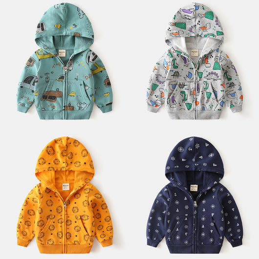Sudadera con Capucha y Cierre de Dibujos Animados para Niños - Image 5
