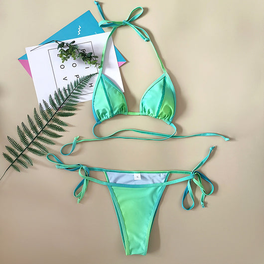 Traje de Baño Degradado con Detalles Cosidos y Tirantes Ajustables - Image 14