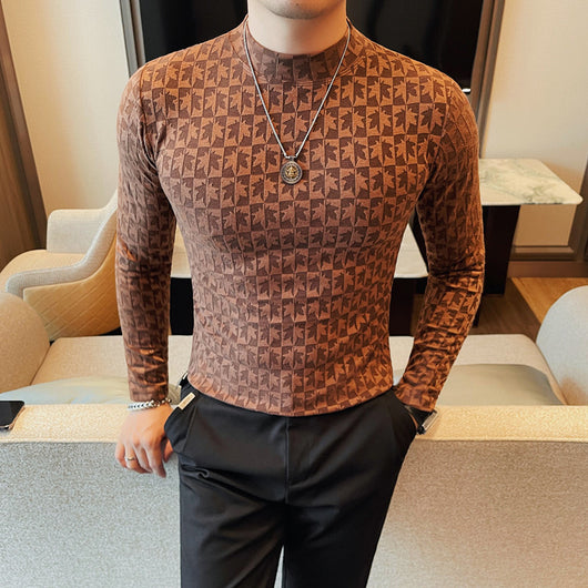 Camiseta Cuello Alzado Tendencia Moderna para Hombre - Image 3