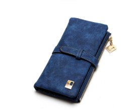 Billetera Larga Coreana de Cuero Mate con Doble Compartimento y Múltiples Tarjetas para Mujer - Image 12