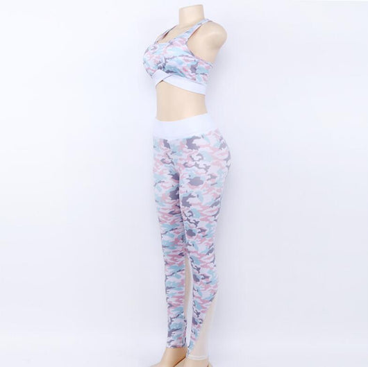 Conjunto Deportivo Camuflaje 2 Piezas: Sujetador Deportivo Mesh y Leggings Fitness - Image 11