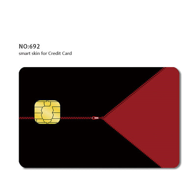 Black credit card skin with a crocodile texture and a gold EMV chip cutout, labeled "smart skin for Credit Card." - Image 8
