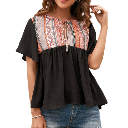 Blusa Bohemiana con Escote Recortado para Mujer - Image 10