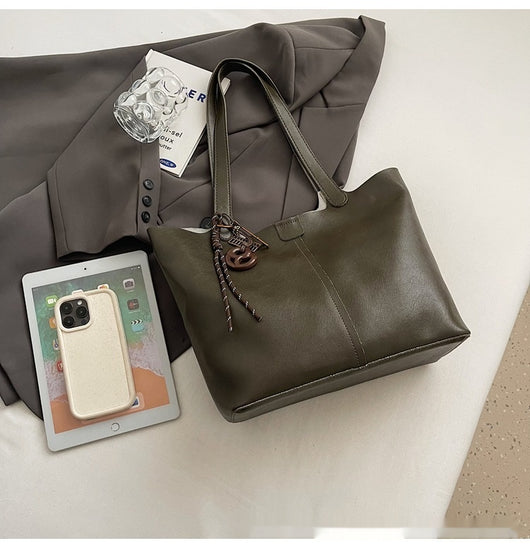 Bolsa Tote Retro Texturizada de Gran Capacidad para el Hombro - Image 8