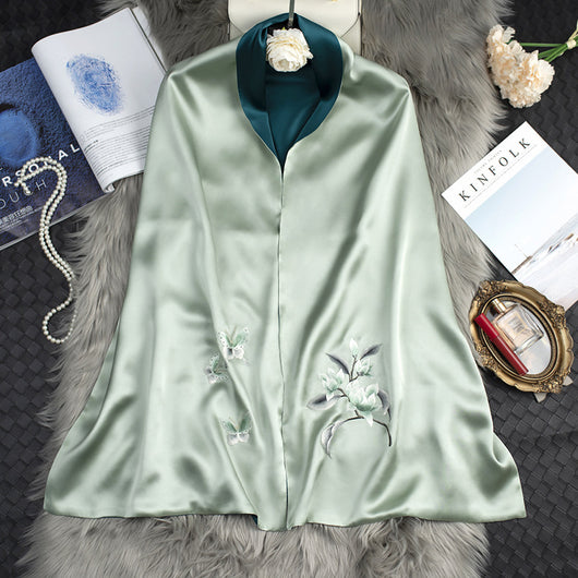Pañuelo de Seda Bordado Estilo Cheongsam para Mujer - Image 11