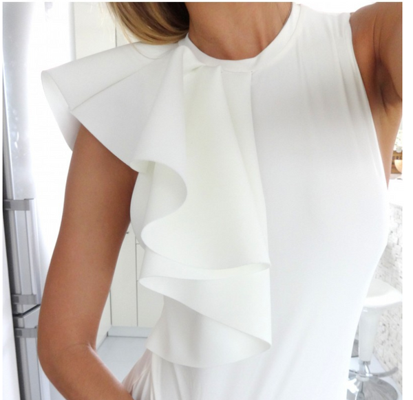 Jumpsuit Elegante con Volantes Fruncidos - Tendencia Hot Sale