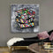 Cuadro de Lona Cubo Rubik Banksy - Arte Urbano Moderno