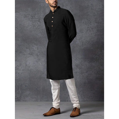 Bata Casual Slim Fit de Manga Larga para Hombre - Cuello de Pie Elegante - Image 6