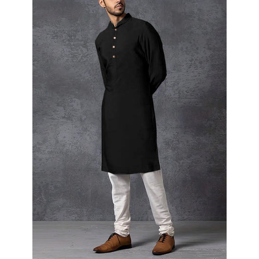Bata Casual Slim Fit de Manga Larga para Hombre - Cuello de Pie Elegante - Image 6