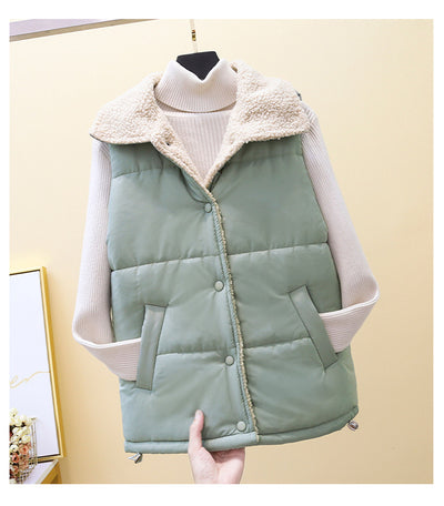 Chaleco Acolchado de Lana de Cordero y Algodón para Mujer - Image 10