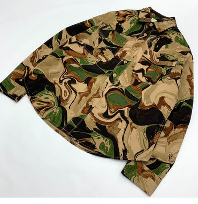 Camisa de Trabajo Camuflaje Hombre Estilo Japonés Retro Lavado Amekaji Algodón Manga Larga - Image 3