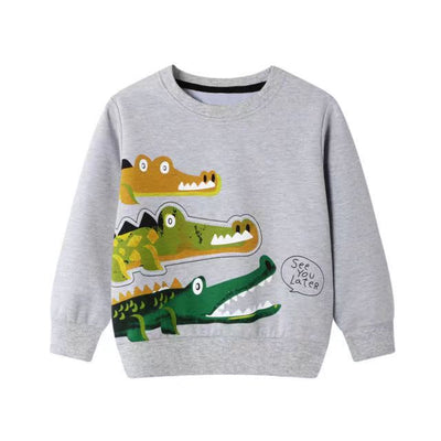 Camisetas Infantiles con Estampado de Dinosaurios Animados