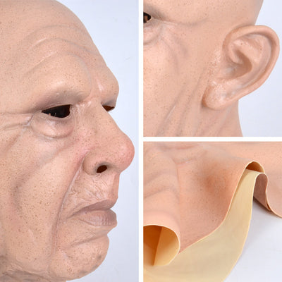 Máscara de Cabeza Calva de Abuelo - Cobertura Látex Realista - Image 15