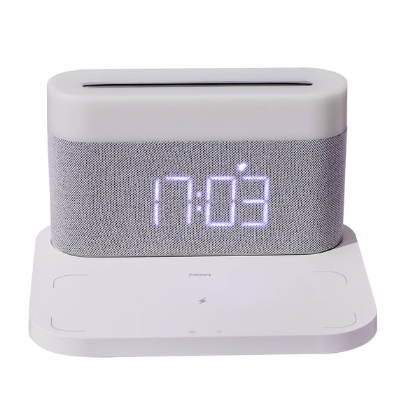 Lámpara de Noche Multifuncional con Cargador Inalámbrico y Reloj Digital - Image 4