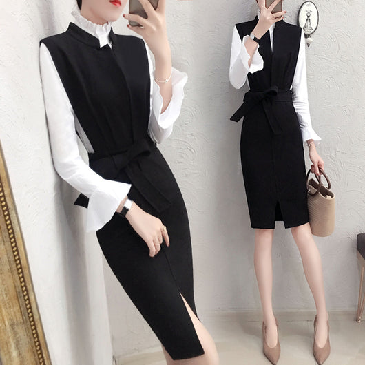 Conjunto Ejecutivo: Falda y Blusa Profesional de Dos Piezas - Image 6