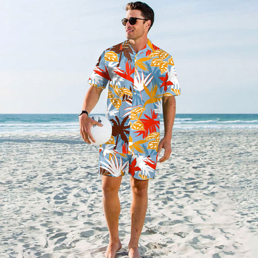 Shorts Playero Hombre con Malla Interior y Estampado Digital - Image 12