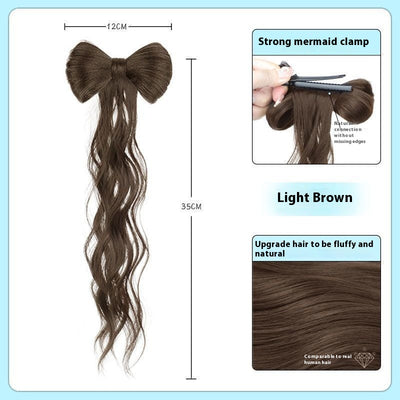 Peluca Larga con Trenza y Moño - Peinado Versátil de Cabello Sintético - Image 8