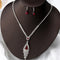 Temperament Full Diamond Gemstone Earring Necklace Two-piece Set A