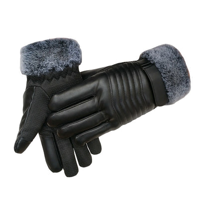 Guantes de Cuero de Invierno Unisex con Forro Polar y Pantalla Táctil - Image 7