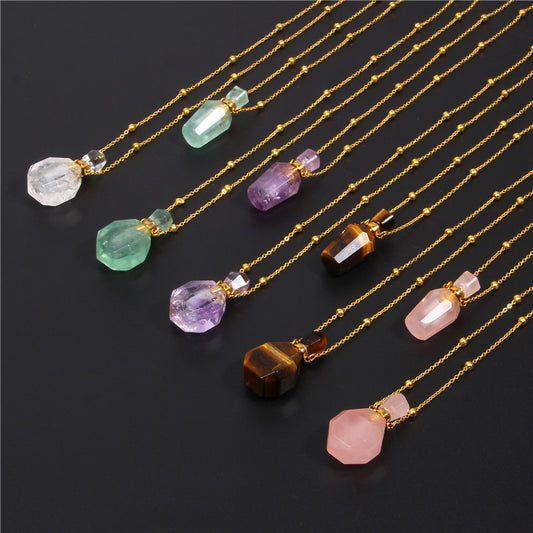 Collar con Dije de Cristal para Perfume