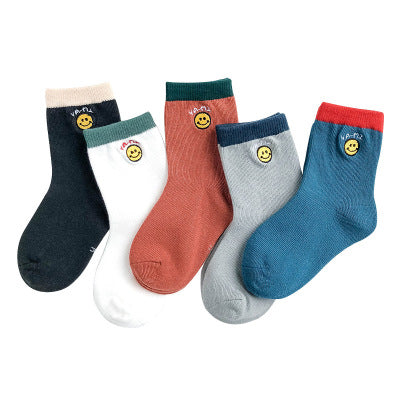 Calcetines de bebé de algodón con animales bordados y rayas coloridas - Image 13