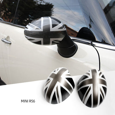 Cubre Espejos Laterales BMW Mini F56 - Diseño Cuadrícula Blanco y Negro - Image 11
