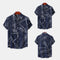 Camisa Casual Manga Corta con Cuello y Estampado a Cuadros para Hombre