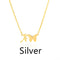 Butterfly pendant letter necklace Plateado X