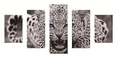 Cuadro de Diamantes XXL - Leopardo Multi-Imagen