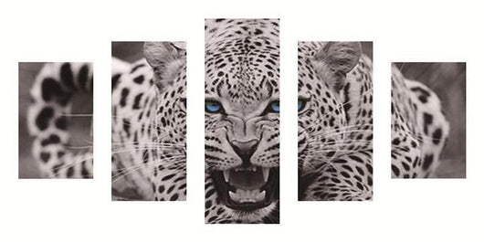 Cuadro de Diamantes XXL - Leopardo Multi-Imagen