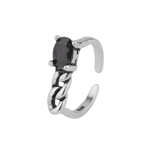 Anillo Retro Circón Incrustado Estilo Japonés y Coreano - Image 3