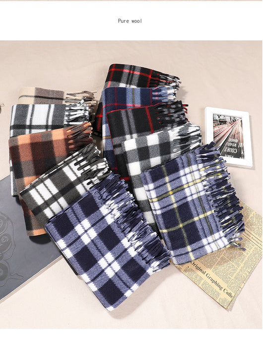 Bufanda Reversible de Cuadros Clásica para Otoño e Invierno - Unisex con Terciopelo Suave - Image 20