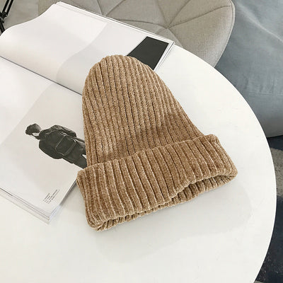 Gorro de Lana Tejido Chenilla en Colores Lisos para Mujer - Image 11