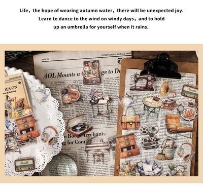 Set de 40 Stickers Decorativos Retro 'Life Love Song' - 4 Diseños DIY - Image 21