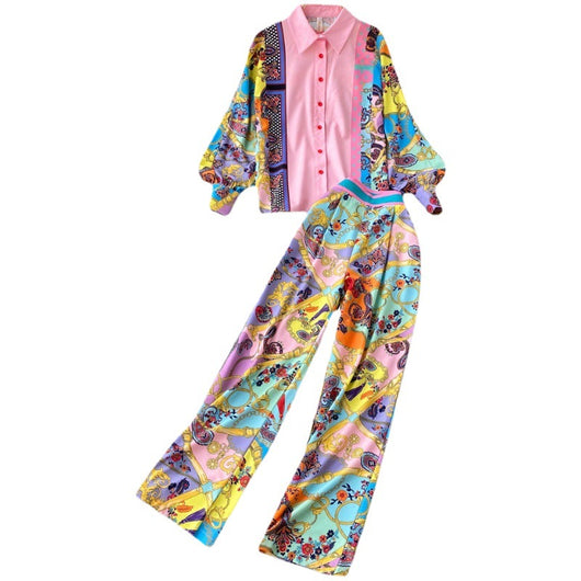 Conjunto Retro Elegante: Camisa Suelta y Pantalón de Temperamento Francés - Image 4