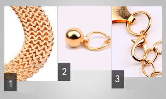 Cinturón de Cadena Dorada con Patrón Ondulado para Mujer - Image 19