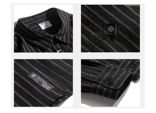 Camisa Universitaria Retro Otoño Manga Larga Oversized - Image 2