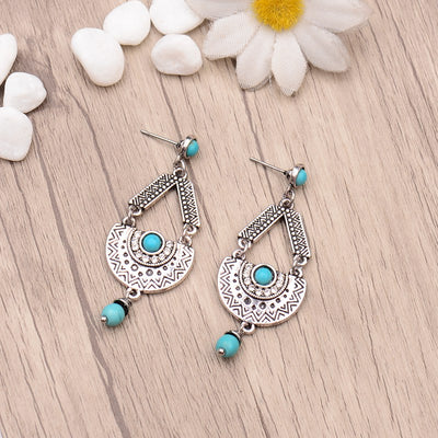 Aretes de Aleación con Piedras de Gema - Image 3