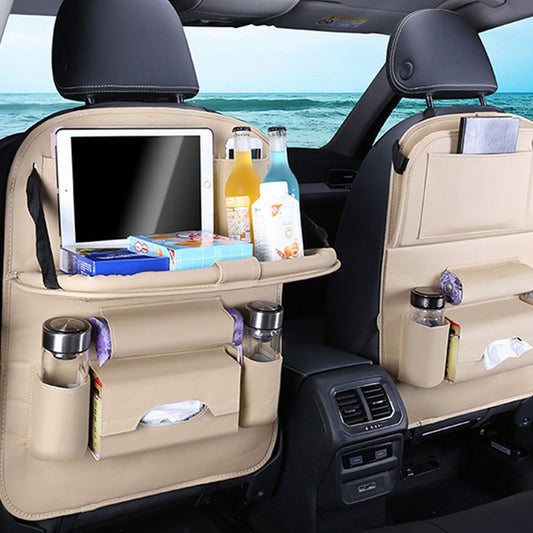 Organizador Multifuncional para Auto con Mesa Plegable y Cuero PU - Image 2