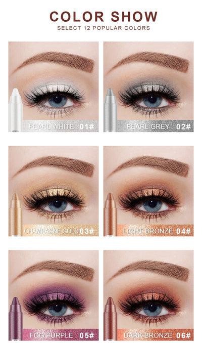Set de 12 Sombras de Ojos en Barra Perlada Seda Natural - Image 8