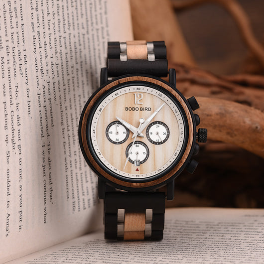 Reloj de Madera Maciza Multifuncional - Image 3