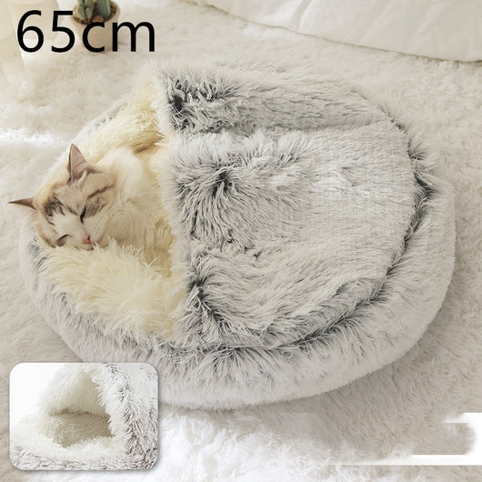 Cama 2 en 1 para Perros y Gatos - Cama Cálida de Felpa Suave Tipo Casa - Image 147