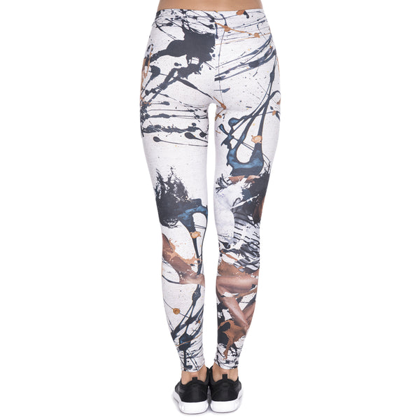Pantalones Cortos Cropped con Estampado de Tinta