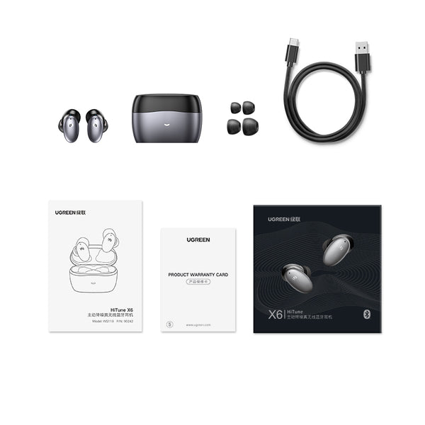 Auriculares Bluetooth HiTuneX6 con Cancelación Activa de Ruido