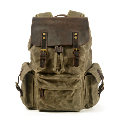 Mochila Casual para Hombre de Lona Encerada - Estilo Moderno con Compartimento para Laptop - Image 2