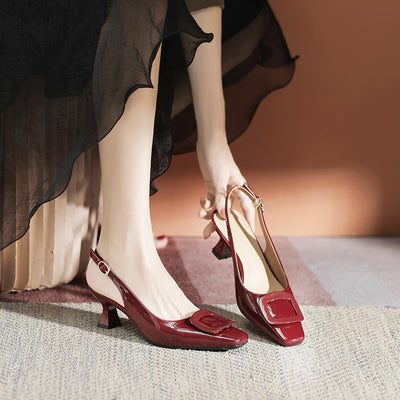 Tacones Altos Cerrados con Hebilla - Stiletto Elegante para Mujer - Image 3