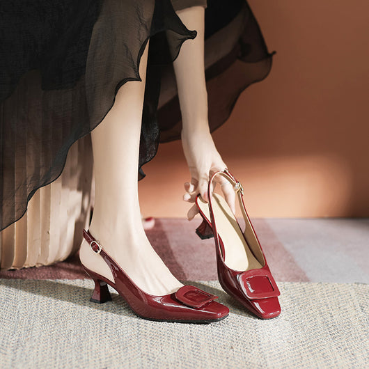 Tacones Altos Cerrados con Hebilla - Stiletto Elegante para Mujer - Image 3
