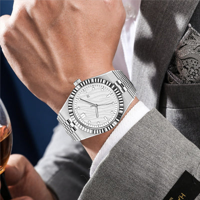 Reloj de Cuarzo Ejecutivo con Correa de Acero Inoxidable para Hombre - Image 13