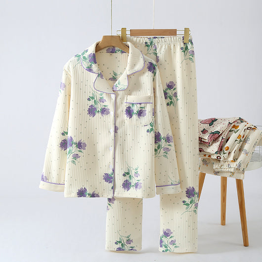Pijama Invierno Mujer Algodón Grueso Holgado y Cómodo - Image 9