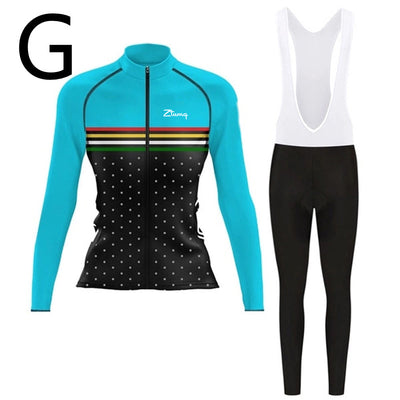 Conjunto Ciclista de Manga Larga con Culotte: Jersey y Pantalón Acolchado para Ciclismo y Trail - Image 24